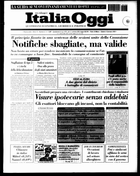 Italia oggi : quotidiano di economia finanza e politica